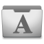 Aluminum Grey Fonts Icon 64x64 png